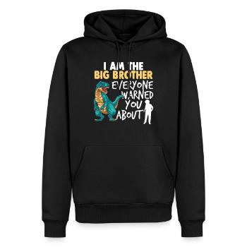 Ich bin der große Bruder - Männer Premium Bio Hoodie - Schwarz - Vorne - Nico (187cm)