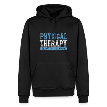 Physiotherapeut Beruf - Männer Premium Bio Hoodie - Schwarz - Vorne - Nico (187cm)