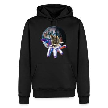 Ratte - Männer Premium Bio Hoodie - Schwarz - Vorne - Nico (187cm)