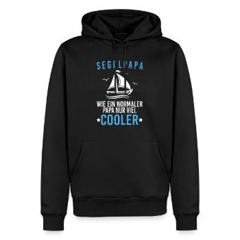 Segeln gehen Vatertag lustiger Spruch - Männer Premium Bio Hoodie - Schwarz - Vorne - Nico (187cm)