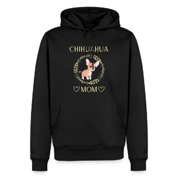 Chihuahua Mom, Chihuahua Mum - Men’s Premium Organic Hoodie - black - Front - Nico (187cm)