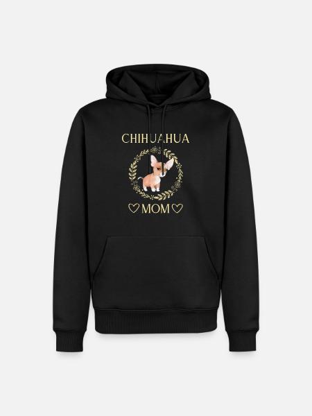 Chihuahua Moeder, Chihuahua Moeder - Mannen Premium Bio hoodie - zwart