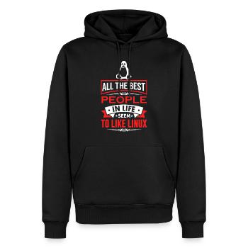 Linux Coding Nerd Sysadmin Geek Administrator - Sweat à capuche Premium bio Homme - noir - Devant - Nico (187cm)