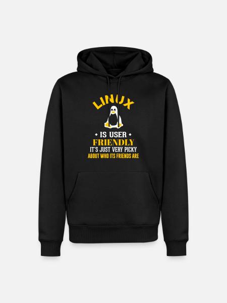 Linux Geek Coding Programmierer Nerd - Männer Premium Bio Hoodie - Schwarz