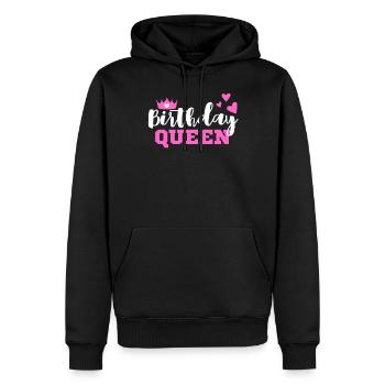 Birthday Queen Femme Cadeau d’anniversaire - Sweat à capuche Premium bio Homme - noir - Devant - Nico (187cm)