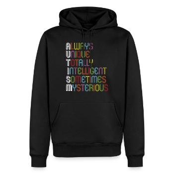 Autismus Bewusstsein - Männer Premium Bio Hoodie - Schwarz - Vorne - Nico (187cm)