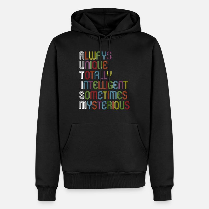 Autismus Bewusstsein - Männer Premium Bio Hoodie - Schwarz