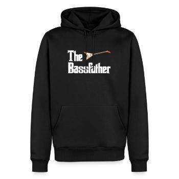 Bassist - Sweat à capuche Premium bio Homme - noir - Devant - Nico (187cm)