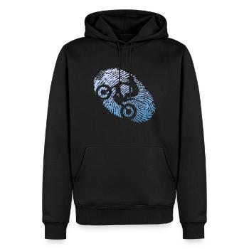 Trial - Sweat à capuche Premium bio Homme - noir - Devant - Nico (187cm)