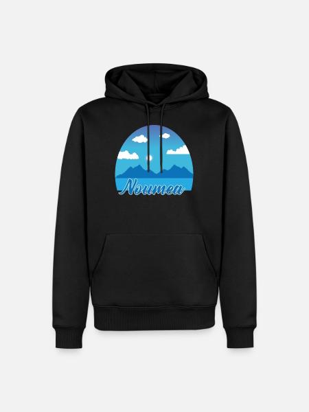 Noumea Dream Holiday in Blue - Men’s Premium Organic Hoodie - black