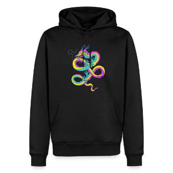 Pansexual Dragon Pan Pride Flag Pansexuality - Men’s Premium Organic Hoodie - black - Front - Nico (187cm)