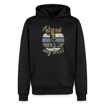 Stunt Scooter, Tricks mit Tretroller im Skatepark - Männer Premium Bio Hoodie - Schwarz - Vorne - Nico (187cm)