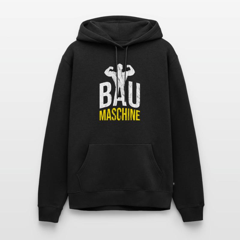 Construction d’une machine à bâtir Construction Maître d’ouvrage Sweat à capuche Premium bio Homme