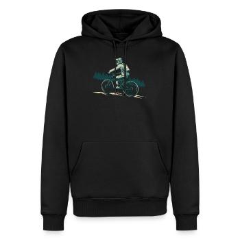 Vélos vélos vélo rétro vélo - Sweat à capuche Premium bio Homme - noir - Devant - Nico (187cm)