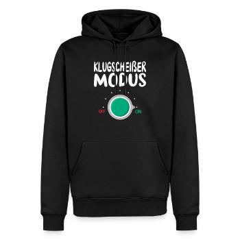 Besserwisser Klugscheißer Herren Damen - Männer Premium Bio Hoodie - Schwarz - Vorne - Nico (187cm)