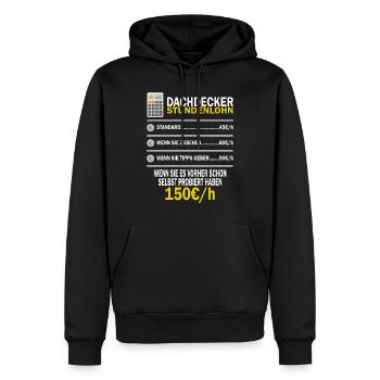 Dachdecker Handwerker Meister Dachdeckermeister - Männer Premium Bio Hoodie - Schwarz - Vorne - Nico (187cm)