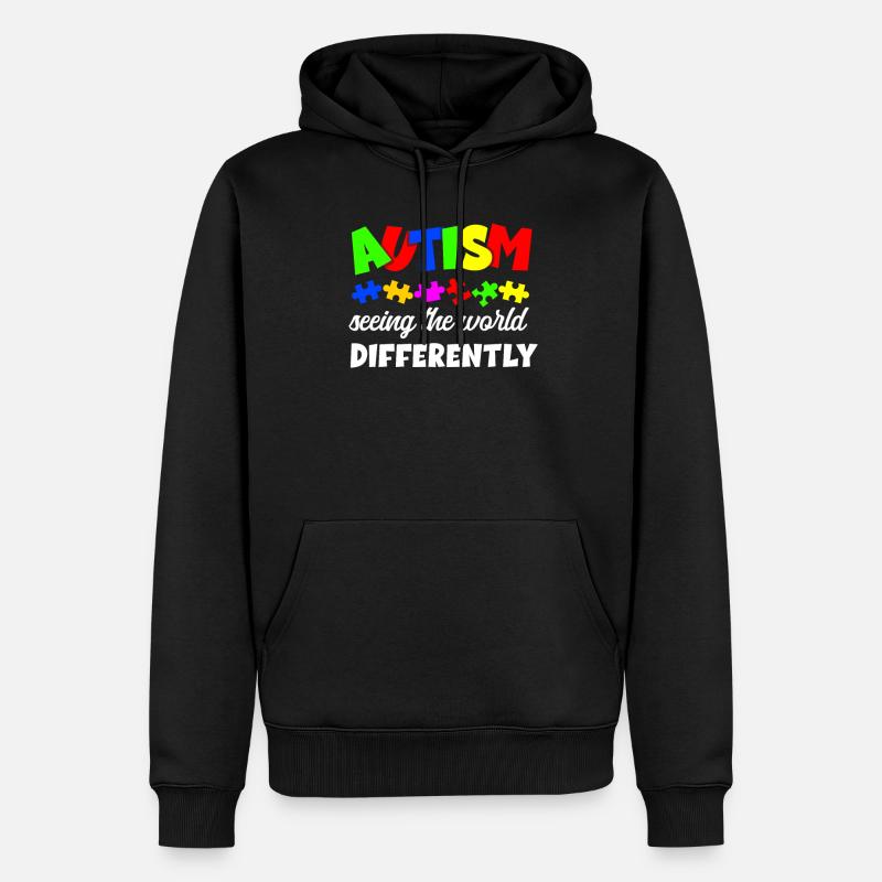 Autisme Conscience - Sweat à capuche Premium bio Homme - noir