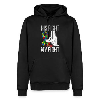 Autismus Bewusstsein - Männer Premium Bio Hoodie - Schwarz - Vorne - Nico (187cm)