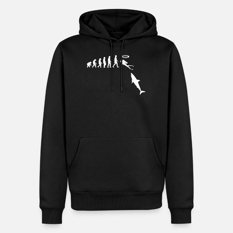 Tauchen Scuba Taucher Evolution Unterwasser Meer - Männer Premium Bio Hoodie - Schwarz