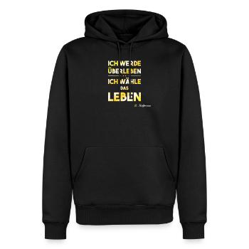 Ich Wähle Das Leben - KoQ lustiges Insidergeschenk - Männer Premium Bio Hoodie - Schwarz - Vorne - Nico (187cm)
