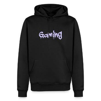 gaming - Männer Premium Bio Hoodie - Schwarz - Vorne - Nico (187cm)