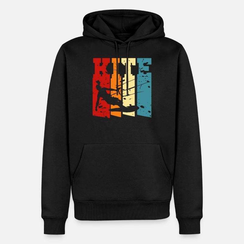 Kitesurf - Kitesurfers - Sweat à capuche Premium bio Homme - noir