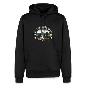 Himalaya Asie Everest Népal - Sweat à capuche Premium bio Homme - noir - Devant - Nico (187cm)