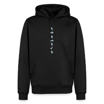 Krefeld - Sweat à capuche Premium bio Homme - noir - Devant - Nico (187cm)