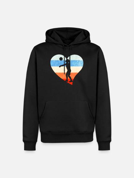 Volleyball Spieler Mädchen - Männer Premium Bio Hoodie - Schwarz