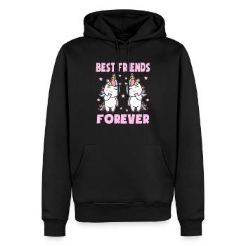 Best Friends Forever Unicorn Unicorn Star Dust - Men’s Premium Organic Hoodie - black - Front - Nico (187cm)