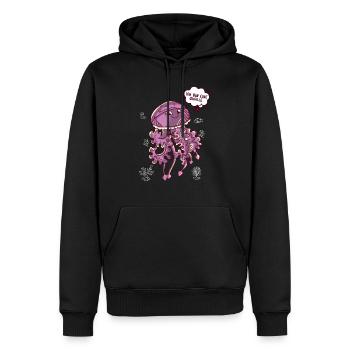 Ich bin eine Qualle Karneval Kostüm Fasching Meer - Männer Premium Bio Hoodie - Schwarz - Vorne - Nico (187cm)