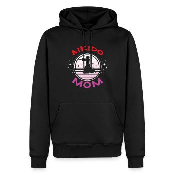 Aikido Mama - Men’s Premium Organic Hoodie - black - Front - Nico (187cm)
