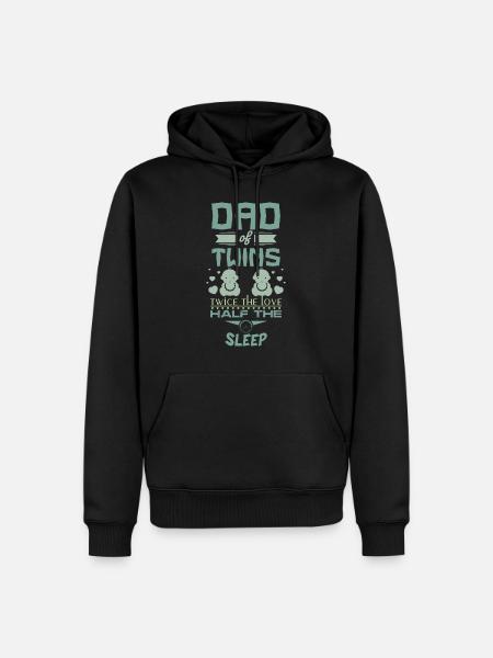 Dad of Twins - Men’s Premium Organic Hoodie - black