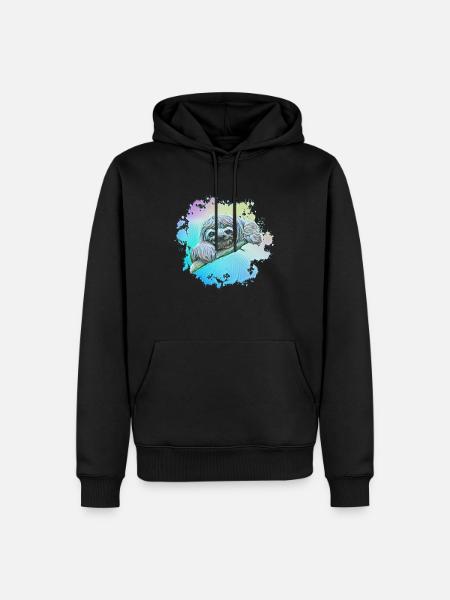 sloth - Men’s Premium Organic Hoodie - black