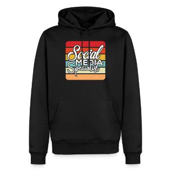 Cadeaux Pour les spécialistes des médias sociaux - Sweat à capuche Premium bio Homme - noir - Devant - Nico (187cm)