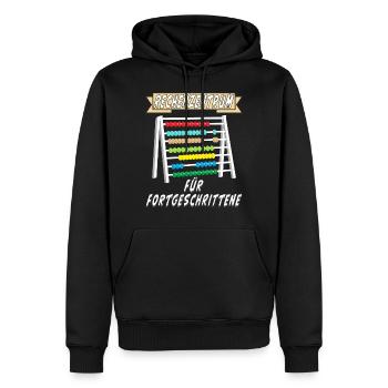 RECHENZENTRUM FÜR FORTGESCHRITTENE - Männer Premium Bio Hoodie - Schwarz - Vorne - Nico (187cm)