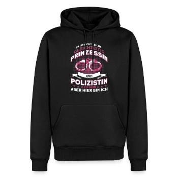 Polizistin Prinzessin - Männer Premium Bio Hoodie - Schwarz - Vorne - Nico (187cm)