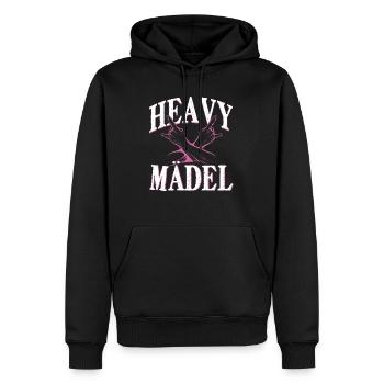 Heavy Mädel Metal Geschenk - Männer Premium Bio Hoodie - Schwarz - Vorne - Nico (187cm)