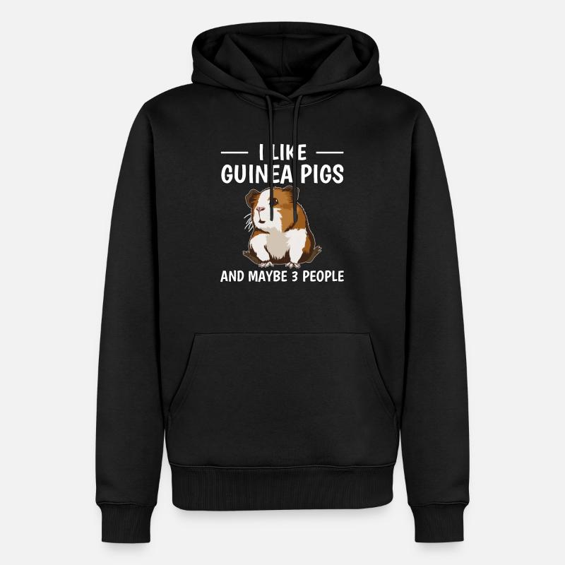 Cobaye I Like Guinea Pigs - Sweat à capuche Premium bio Homme - noir