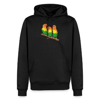 Agaproniade oiseau de compagnie pour oiseau propriétaire - Sweat à capuche Premium bio Homme - noir - Devant - Nico (187cm)