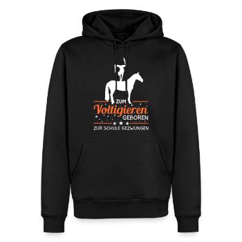 Voltigieren - Männer Premium Bio Hoodie - Schwarz - Vorne - Nico (187cm)