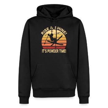 Freestyle-Skiing Skifahrer Wintersport Ski Spruch - Männer Premium Bio Hoodie - Schwarz - Vorne - Nico (187cm)