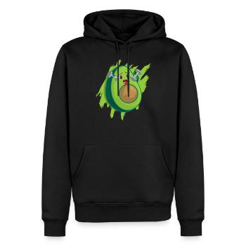 Avocado Tshirt Vegan Avokado Diät Schwanger Keto - Männer Premium Bio Hoodie - Schwarz - Vorne - Nico (187cm)