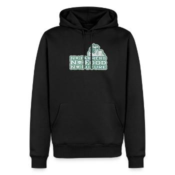 No Farmers No Food No Future Traktor - Männer Premium Bio Hoodie - Schwarz - Vorne - Nico (187cm)