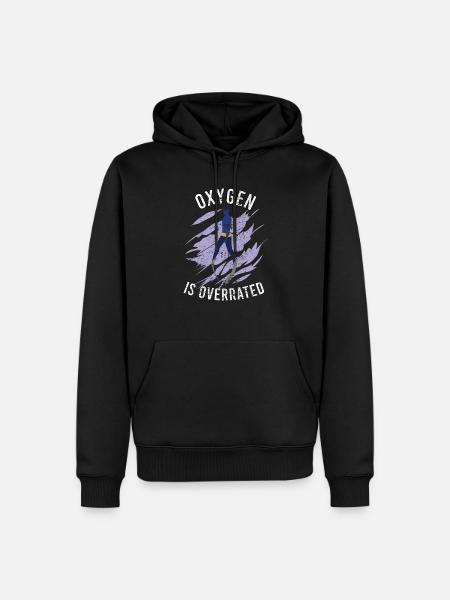 Freediving Apnoetauchen für Freitaucher - Männer Premium Bio Hoodie - Schwarz