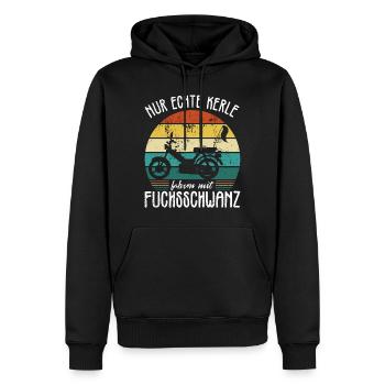 Moped Mofa Fuchsschwanz Kerle Männer Zweitakter - Männer Premium Bio Hoodie - Schwarz - Vorne - Nico (187cm)