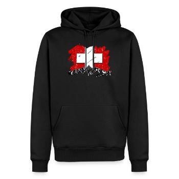 Suisse - Sweat à capuche Premium bio Homme - noir - Devant - Nico (187cm)