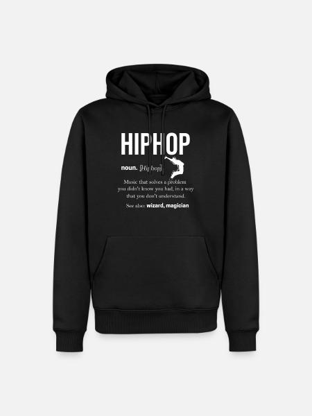 Hip Hop - Men’s Premium Organic Hoodie - black