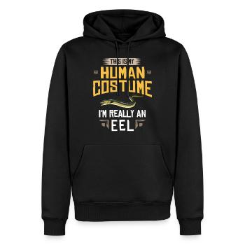 Anguille électrique Poissons Zitteraale Murènes Serpent - Sweat à capuche Premium bio Homme - noir - Devant - Nico (187cm)