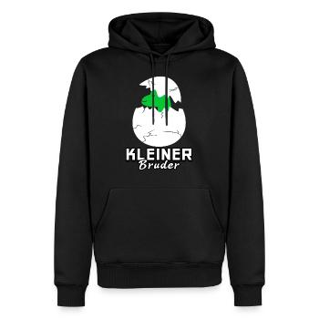 Kleiner Bruder Dinosaurier - Männer Premium Bio Hoodie - Schwarz - Vorne - Nico (187cm)
